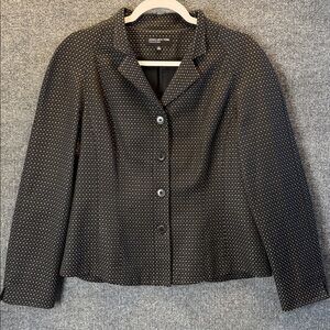 Jones New York Women's Black Blazer with subtle pattern Women’s Size 10